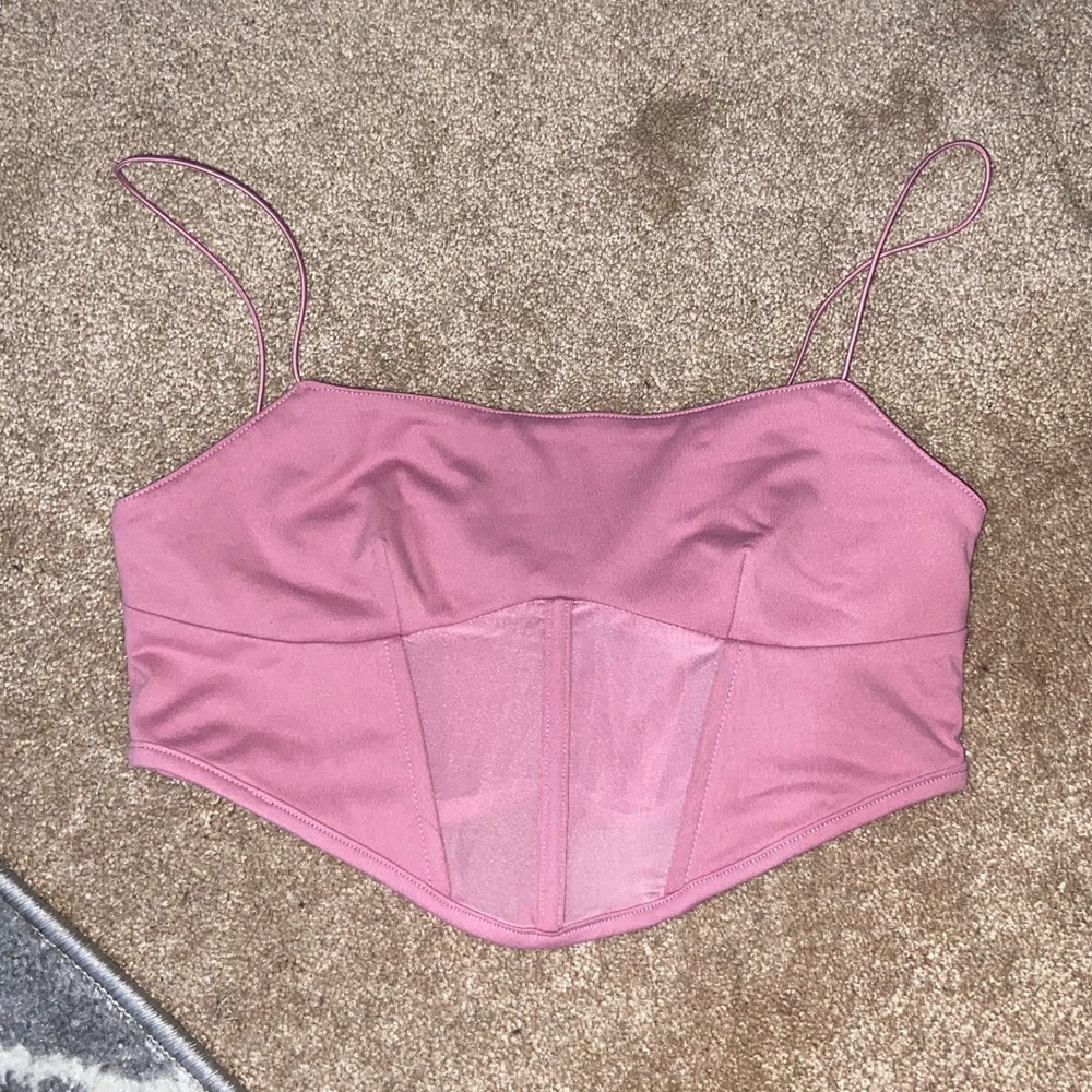 Pink Mesh Corset Top